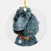 Whitney der Pudel Keramikornament (Hinten)