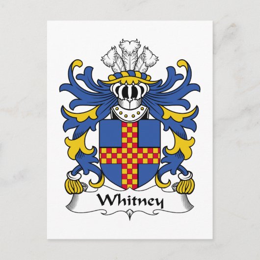 Whitney Familienwappen Postkarte (Vorderseite)
