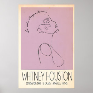 Whitney Houston, Live In Frankreich, Originaldruck Poster
