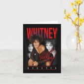 Whitney Houston Retro Foto Collage Karte (Gelbe Blume)