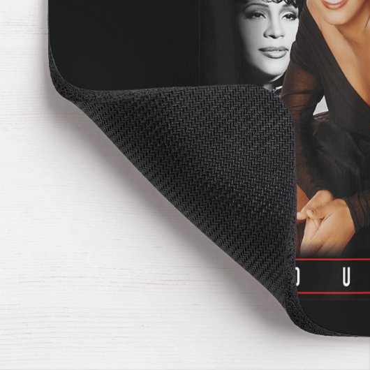 Whitney Houston Retro Foto Collage Mousepad (Ecke)