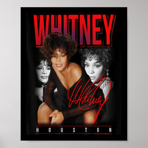 Whitney Houston Retro Foto Collage Poster