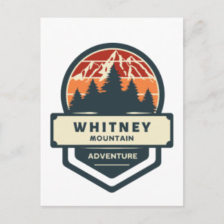 Whitney mountain peak climbing and hiking feiertagspostkarte