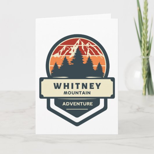 Whitney mountain peak climbing and hiking karte (Vorderseite)