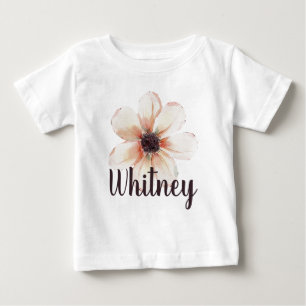 Whitney Name Baby Girls Reveal Neugeborene Blume T-shirt