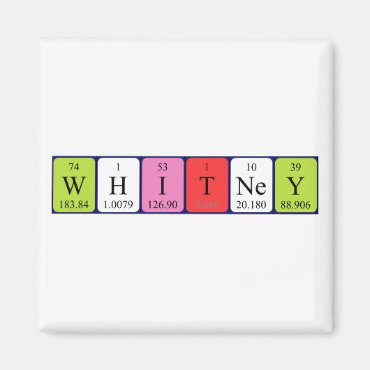 Whitney Periodenmagnetmagnet Magnet (Vorne)