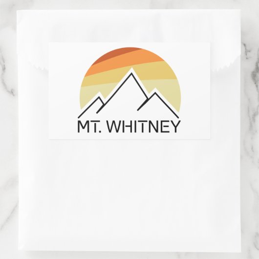 Whitney Retro Rechteckiger Aufkleber (Tasche)