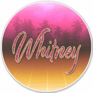 Whitney Vorname Name golden pink Aufkleber Sticker