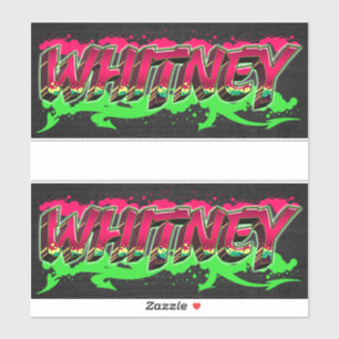 Whitney Vorname Name Graffiti Aufkleber Sticker