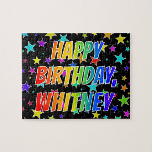 "WHITNEY" Vorname, Spaß "GLÜCKLICHER GEBURTSTAG" Puzzle