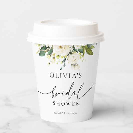 Whitroses Brautparty Paper Cup Pappbecher (Vorderseite)