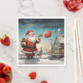Whitsical Santa Claus 5 Paper Serviette (Beispiel)