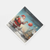 Whitsical Santa Claus 5 Paper Serviette (Ecke)