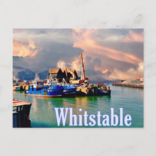 Whitstable Harbour Postkarte (Vorderseite)