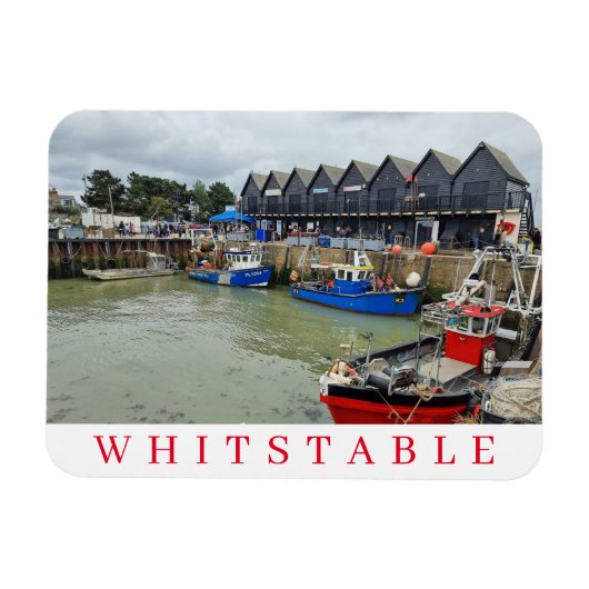 Whitstable harbour view Kühlschrankmagnet Magnet (Horizontal)