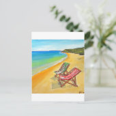 Whitsunday Beach Chairs Postkarte (Stehend Vorderseite)
