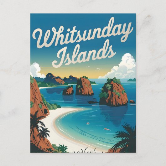 Whitsunday Island Australien Vintag Postkarte (Vorderseite)