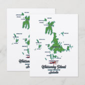 Whitsunday Islands Australia Kartenposter (Vorne/Hinten)