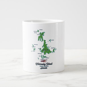 Whitsunday Islands Australia Kartenposter Jumbo-Tasse