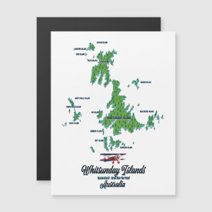 Whitsunday Islands Australia Kartenposter Magnetkarte