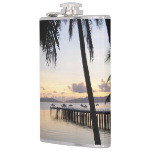 Whitsunday Islands Sunset Vinyl Wrapped Flask Flachmann