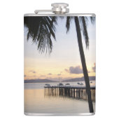 Whitsunday Islands Sunset Vinyl Wrapped Flask Flachmann (Vorderseite)