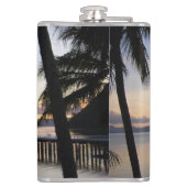 Whitsunday Islands Sunset Vinyl Wrapped Flask Flachmann (Rückseite)