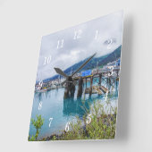 Whittier Alaska Hafen Wall Uhr (Winkel)