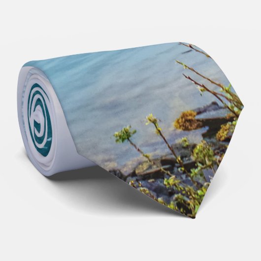 Whittier Alaska Harbor Neck Tie Krawatte (Gerollt)