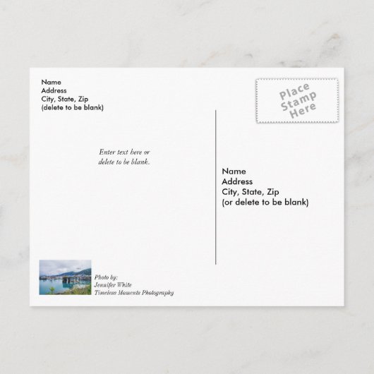 Whittier Alaska Harbour Denken Sie an Sie Postkart Postkarte (Rückseite)