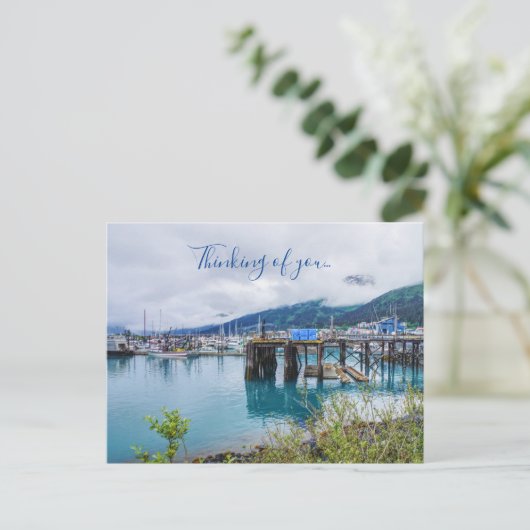 Whittier Alaska Harbour Denken Sie an Sie Postkart Postkarte (Stehend Vorderseite)