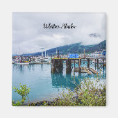 Whittier Alaska Harbour Square Magnet (Vorne)