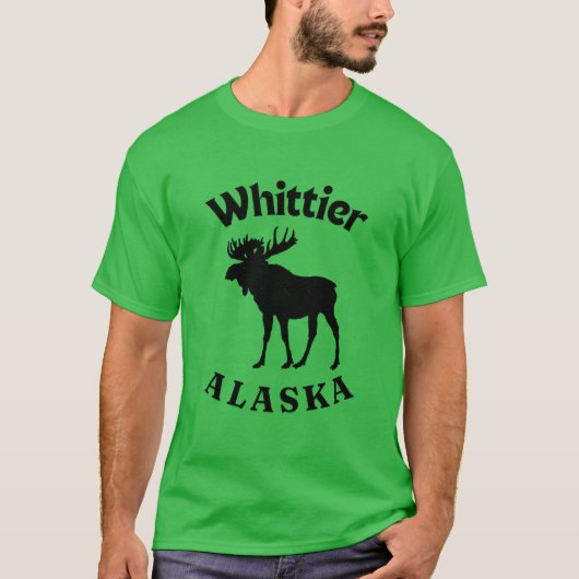 Whittier Alaska Moose T-Shirt (Vorderseite)