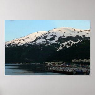 Whittier bei Dämmerung Landschaftsfotografie aus A Poster