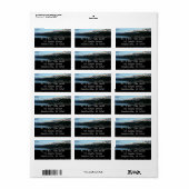 Whittier bei Dusk Landschaftlich Alaska Fotografy Adressaufkleber (Vorne)