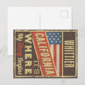 Whittier California Postkarte (Vorne/Hinten)