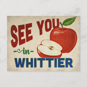 Whittier Kalifornien Apfel - Vintage Reise Postkarte