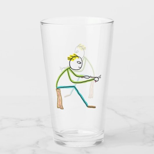 Whittling Stickman Glas (Rückseite)