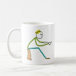 Whittling Stickman Kaffeetasse