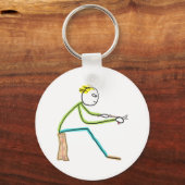 Whittling Stickman Schlüsselanhänger (Vorderseite)