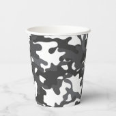 Whity and Gray Camouflage Paper Cups Pappbecher (Rückseite)