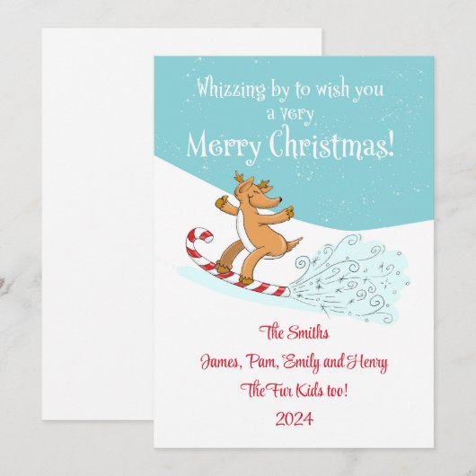 Whizby - Weihnachtskarte Feiertagskarte (Vorne/Hinten)
