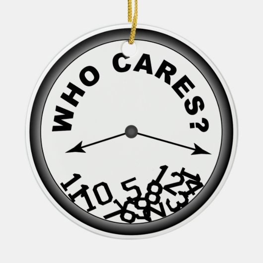 Who Cares Clock Keramikornament (Vorne)