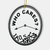 Who Cares Clock Keramikornament (Links)