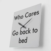 Who Cares Clock Quadratische Wanduhr (Winkel)
