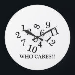 Who cares jumbled numbers funny wall clock große wanduhr<br><div class="desc">Wer sich für lustige Zahlen interessiert,  die Spaß-Wanduhr.</div>