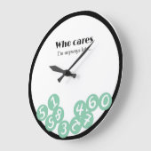 Who cares WALL CLOCK Große Wanduhr (Winkel)