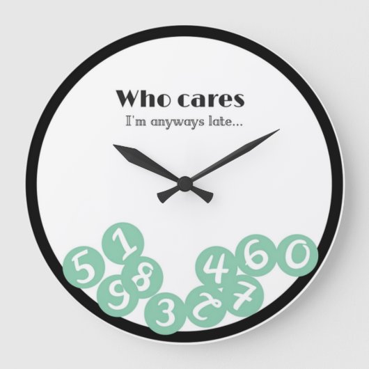 Who cares WALL CLOCK Große Wanduhr (Vorderseite)