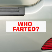 WHO FARTED AUTOAUFKLEBER (Auf Auto)