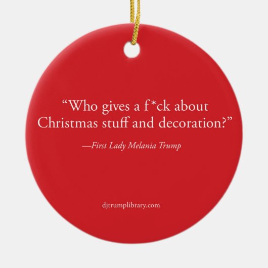 "Who Gives a F*ck About Christmas" Circle Ornament (Vorne)